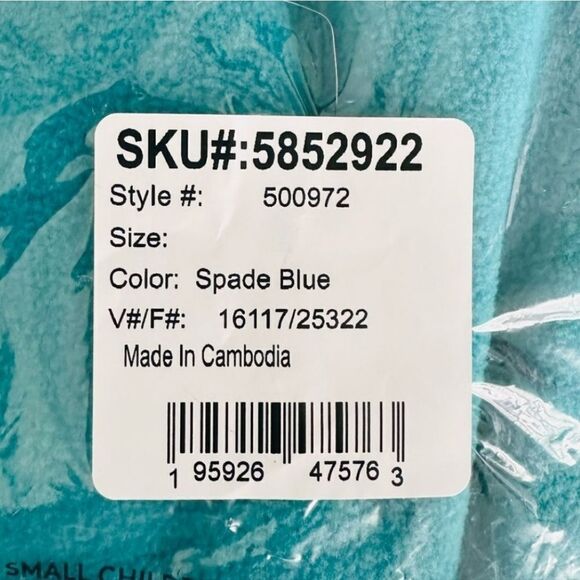 Lands' End Men's Teal Fleece Quarter Zip Pullover Sweatshirt Jacket - Picture 13 of 15